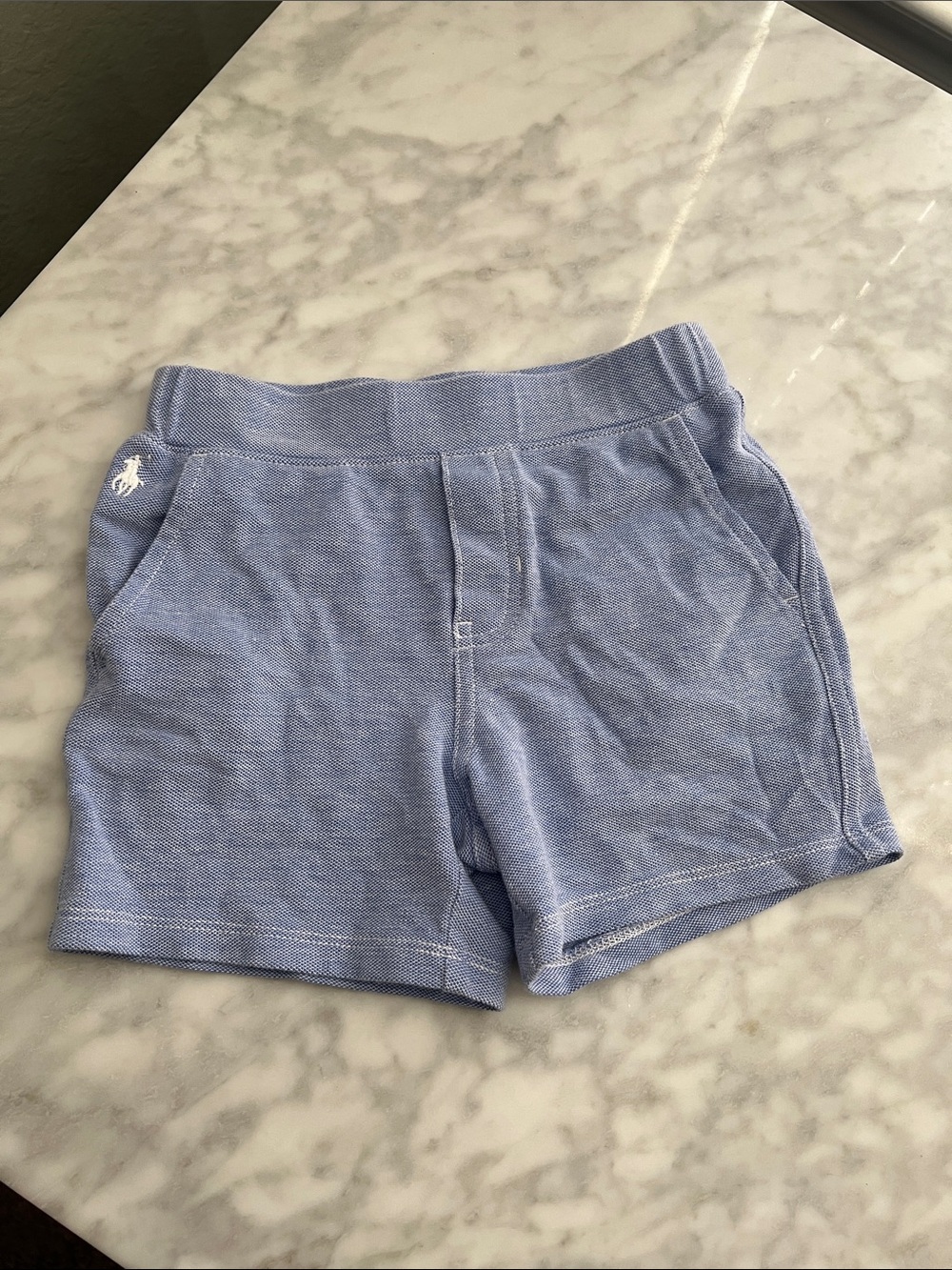 Ralph Lauren Chambray Knit baby boy shorts- size 24 months